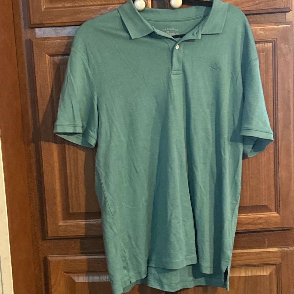 Bass Men’s Green Polo Shirt Classic Design Size Large New